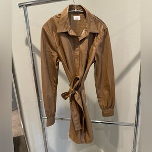 Wilfred vegan leather mini dress